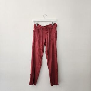 California 1850 | Reddish Linen Pants with Matching Belt
